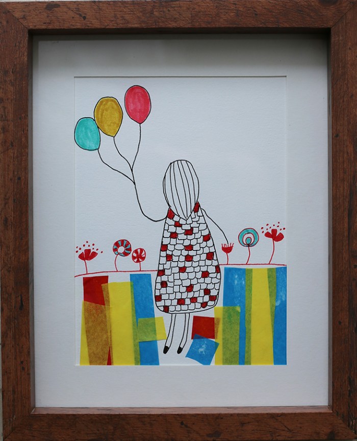 Girl with balloons