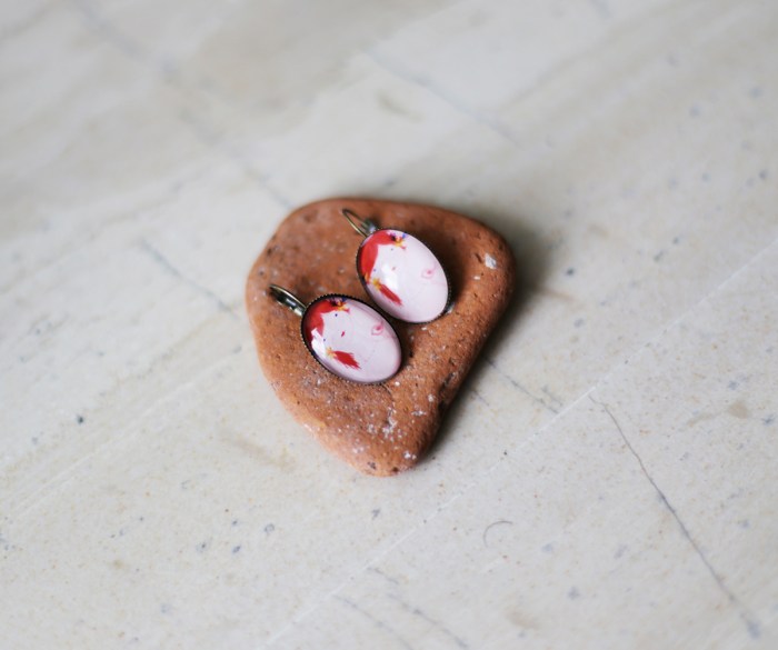 Miniature portrait earrings