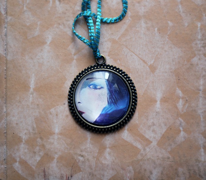 Miniature portrait necklace