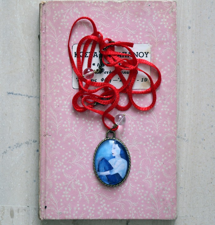 Miniature portrait necklace