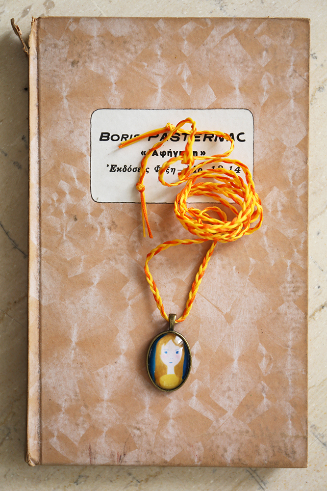 Miniature portrait necklace