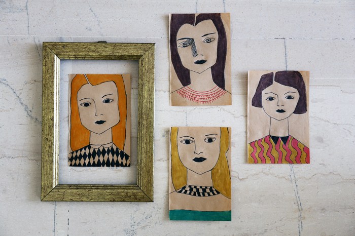 portraits on cheap paper